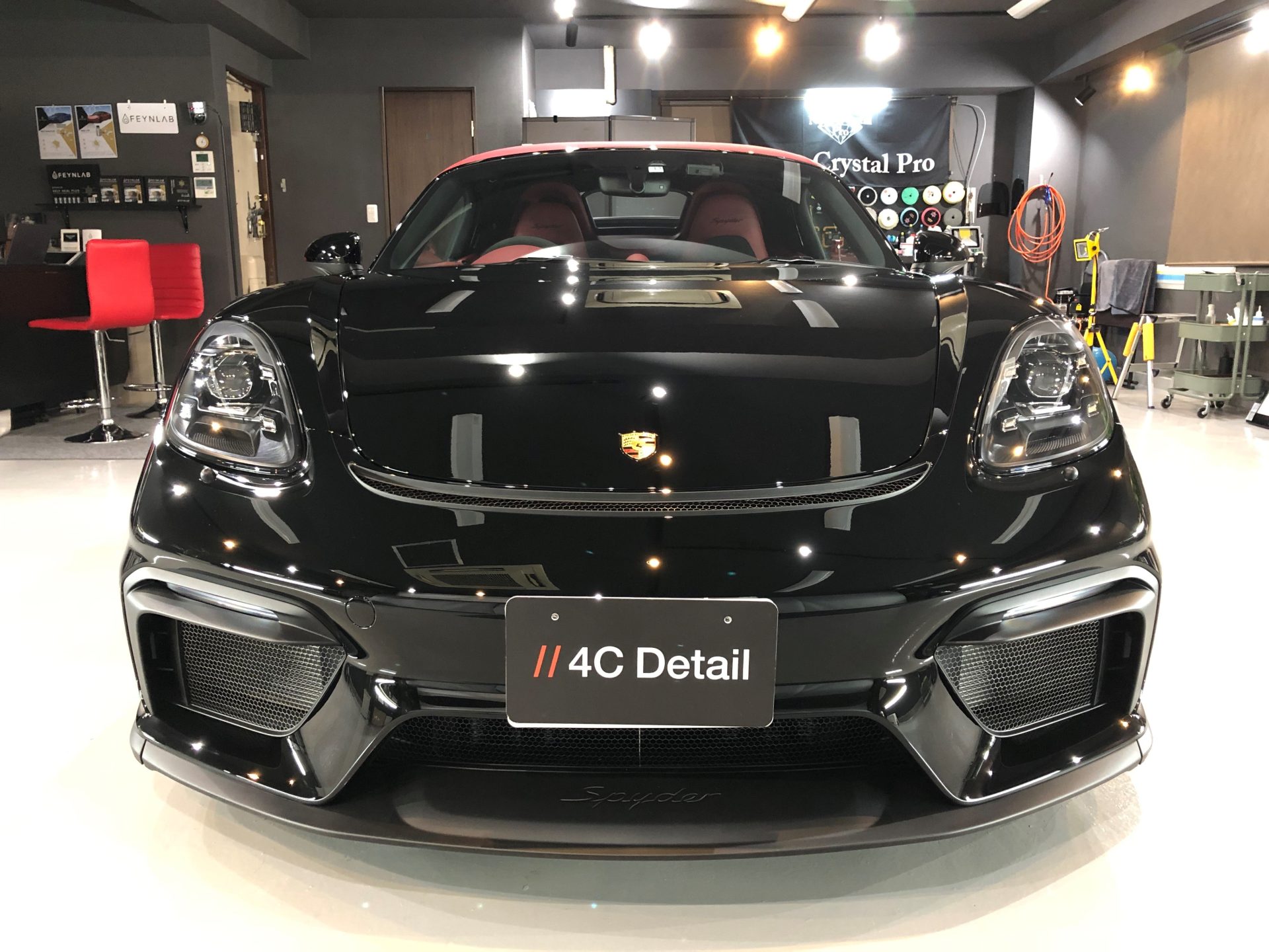 ポルシェ 718スパイダー　新車　黒　フルコーティング　東京　神奈川